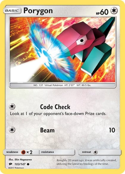 Porygon, SM - Burning Shadows 103/147