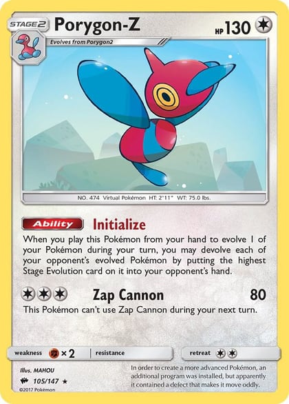 Porygon-Z, SM - Burning Shadows 105/147