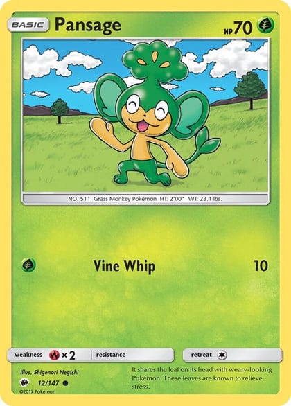 Pansage, SM - Burning Shadows 12/147