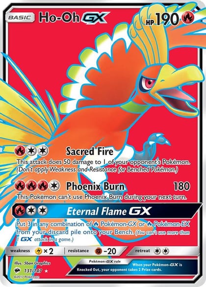 Ho-Oh GX (Full Art), SM - Burning Shadows 131/147