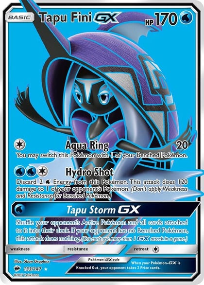 Tapu Fini GX (Full Art), SM - Burning Shadows 133/147