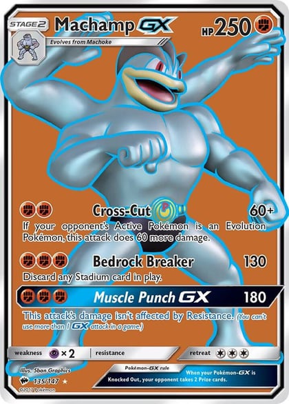 Machamp GX (Full Art), SM - Burning Shadows 135/147