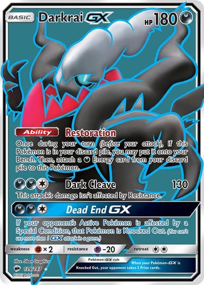 Darkrai GX (Full Art), SM - Burning Shadows 139/147