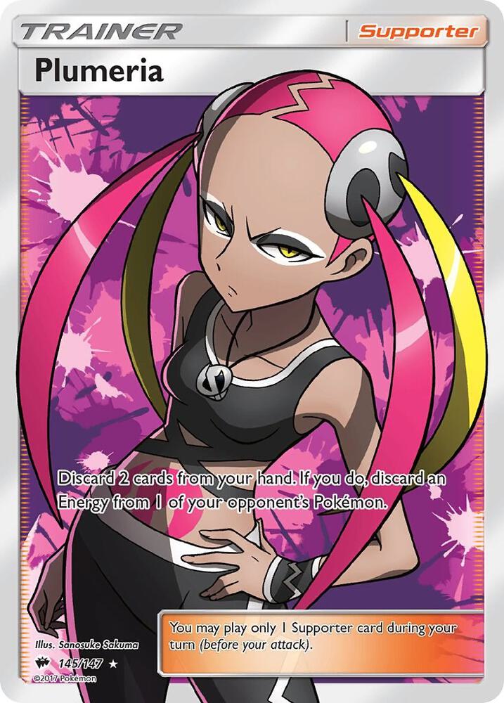 Plumeria (Full Art), SM - Burning Shadows 145/147