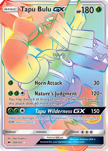 Tapu Bulu GX (Secret), SM - Burning Shadows 149/147