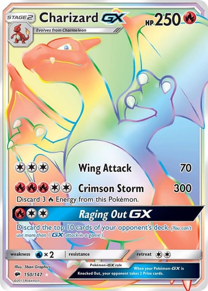 Charizard GX (Secret), SM - Burning Shadows 150/147