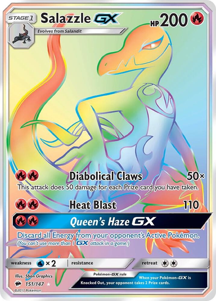 Salazzle GX (Secret), SM - Burning Shadows 151/147