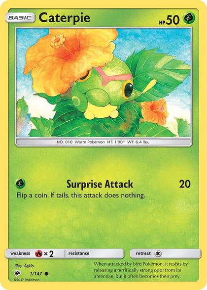 Caterpie, SM - Burning Shadows 1/147