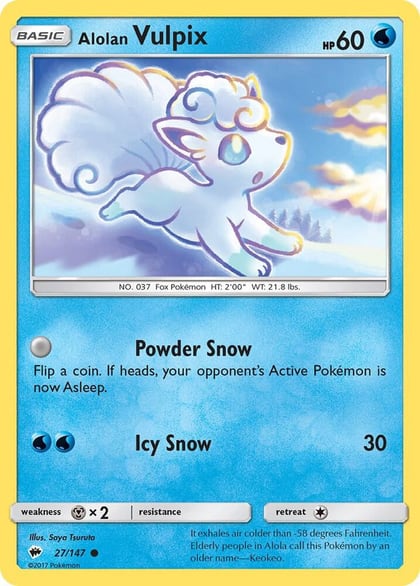 Alolan Vulpix, SM - Burning Shadows 27/147