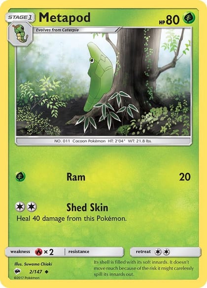 Metapod, SM - Burning Shadows 2/147