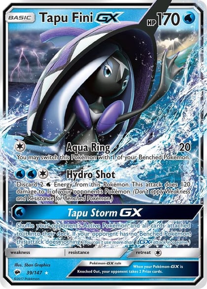 Tapu Fini GX, SM - Burning Shadows 39/147