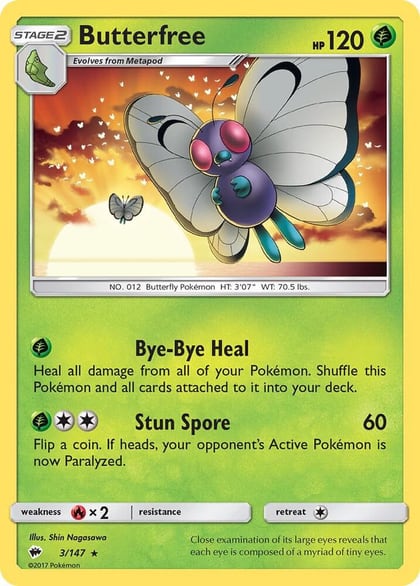 Butterfree, SM - Burning Shadows 3/147