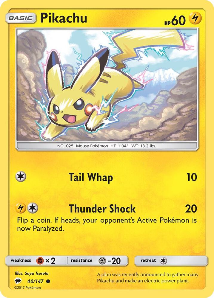 Pikachu, SM - Burning Shadows 40/147
