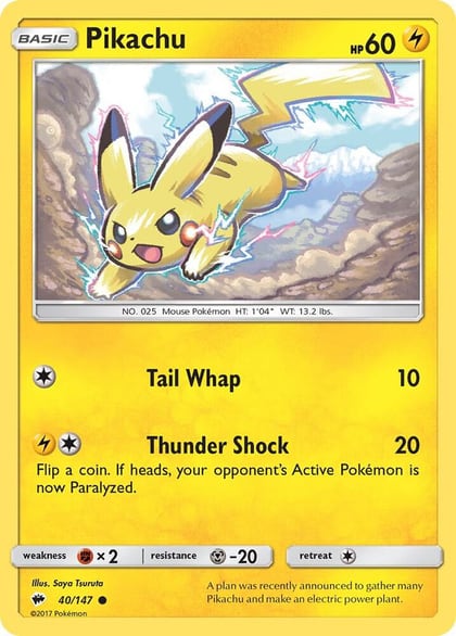 Pikachu, SM - Burning Shadows 40/147