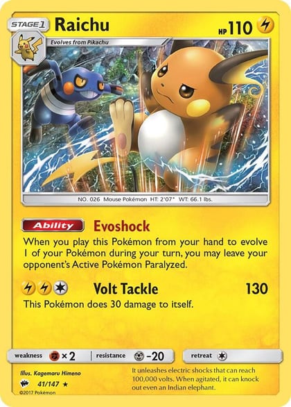 Raichu, SM - Burning Shadows 41/147