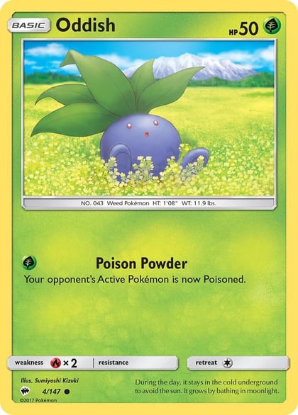 Oddish, SM - Burning Shadows 4/147