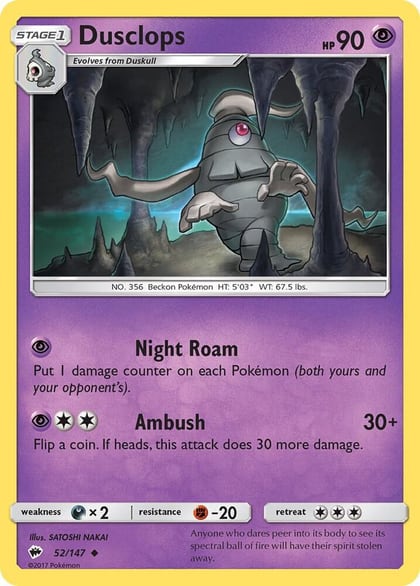 Dusclops, SM - Burning Shadows 52/147