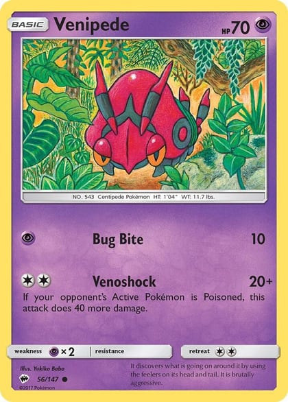 Venipede, SM - Burning Shadows 56/147