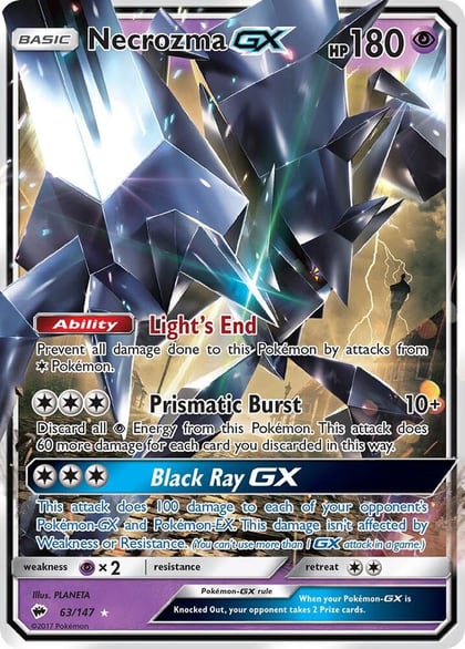 Necrozma GX, SM - Burning Shadows 63/147