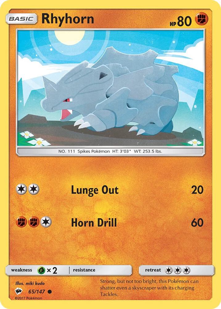 Rhyhorn, SM - Burning Shadows 65/147