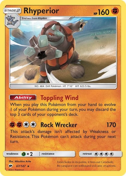Rhyperior, SM - Burning Shadows 67/147