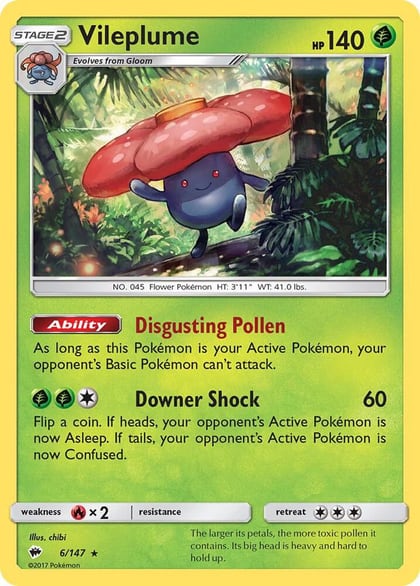 Vileplume, SM - Burning Shadows 6/147