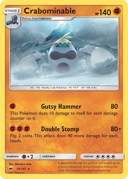 Crabominable, SM - Burning Shadows 74/147