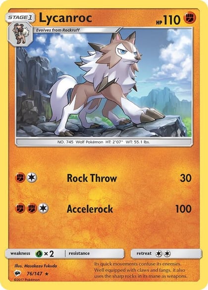 Lycanroc (76), SM - Burning Shadows 76/147