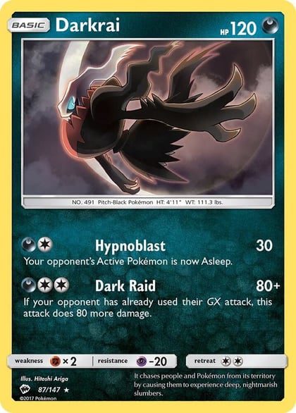Darkrai, SM - Burning Shadows 87/147