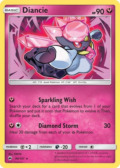 Diancie, SM - Burning Shadows 94/147