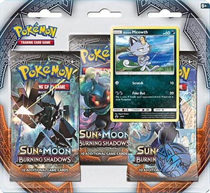 Burning Shadows 3 Pack Blister [Alolan Meowth], SM - Burning Shadows P136599