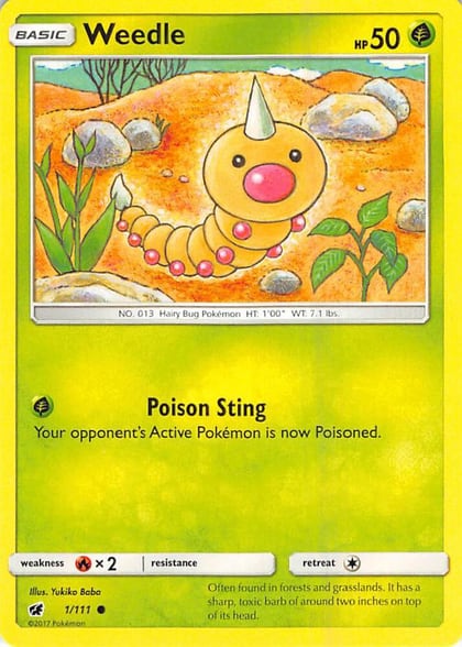 Weedle, SM - Crimson Invasion 1/111