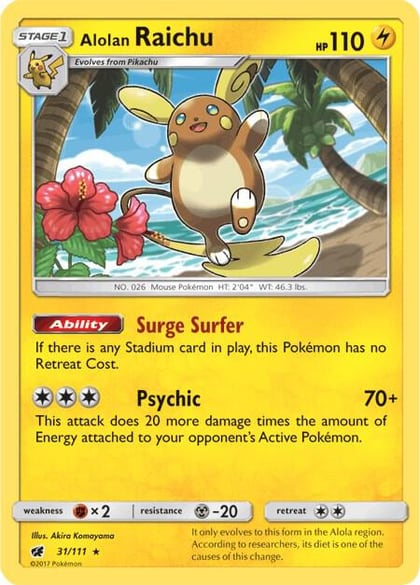 Alolan Raichu, SM - Crimson Invasion 31/111