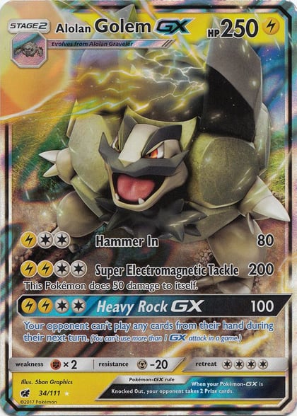 Alolan Golem GX, SM - Crimson Invasion 34/111