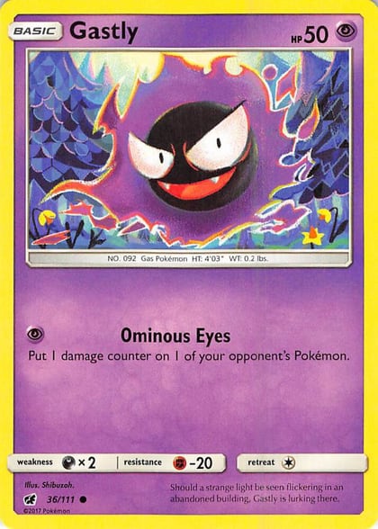 Gastly, SM - Crimson Invasion 36/111