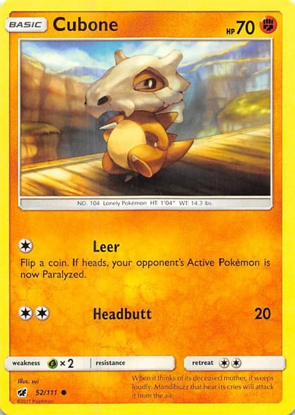 Cubone, SM - Crimson Invasion 52/111