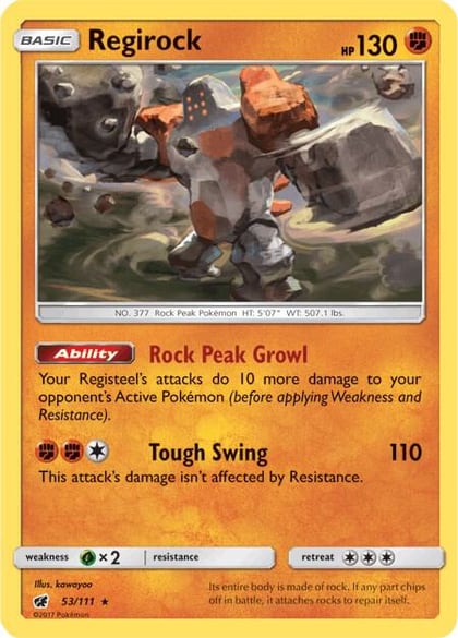 Regirock, SM - Crimson Invasion 53/111