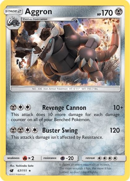 Aggron, SM - Crimson Invasion 67/111