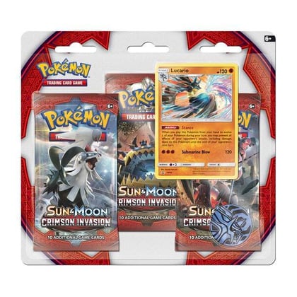 Crimson Invasion 3 Pack Blister [Lucario], SM - Crimson Invasion P177873