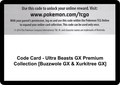 Code Card - Ultra Beasts GX Premium Collection [Buzzwole GX & Xurkitree GX], SM - Crimson Invasion P266559
