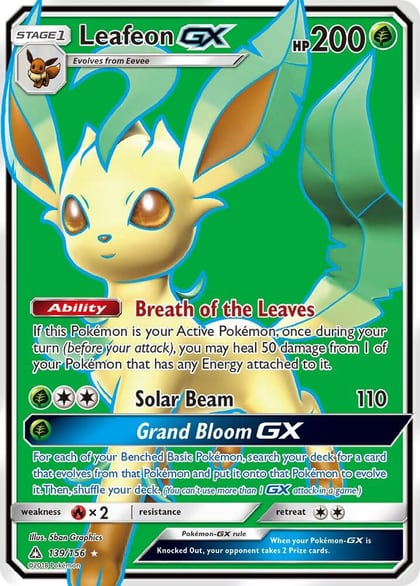 Leafeon GX (Full Art), SM - Ultra Prism 139/156