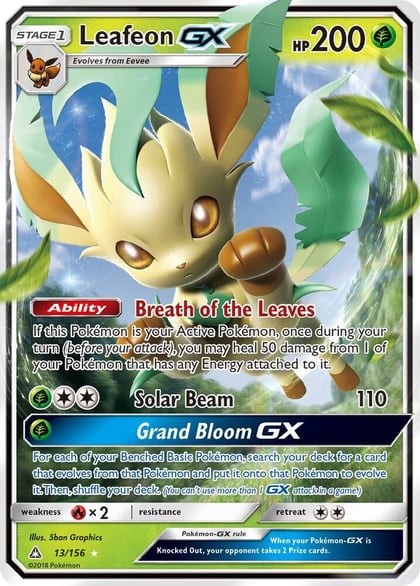 Leafeon GX, SM - Ultra Prism 13/156