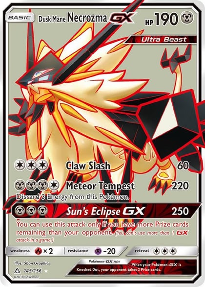 Dusk Mane Necrozma GX (Full Art), SM - Ultra Prism 145/156