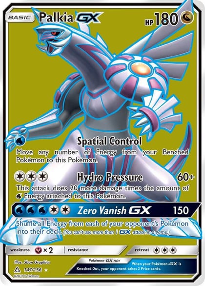 Palkia GX (Full Art), SM - Ultra Prism 147/156