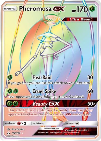 Pheromosa GX (Secret Rare), SM - Ultra Prism 158/156