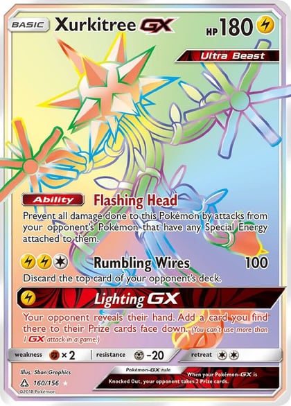 Xurkitree GX (Secret Rare), SM - Ultra Prism 160/156