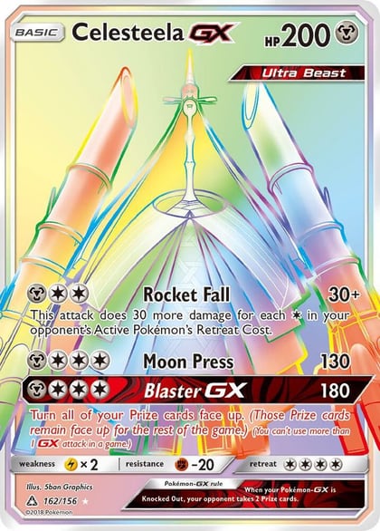 Celesteela GX (Secret Rare), SM - Ultra Prism 162/156
