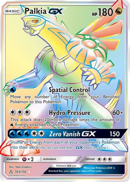 Palkia GX (Secret Rare), SM - Ultra Prism 165/156