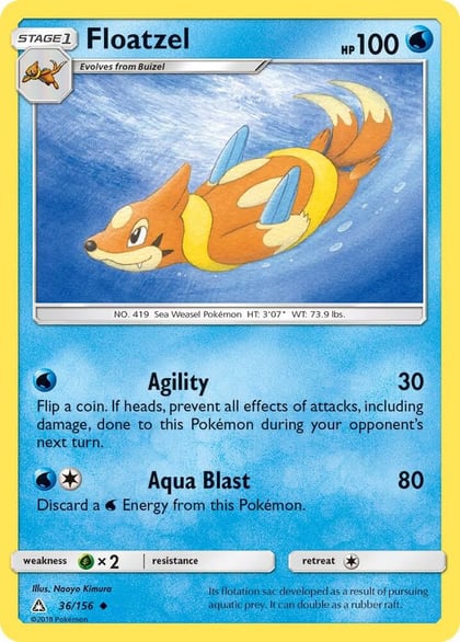 Floatzel, SM - Ultra Prism 36/156