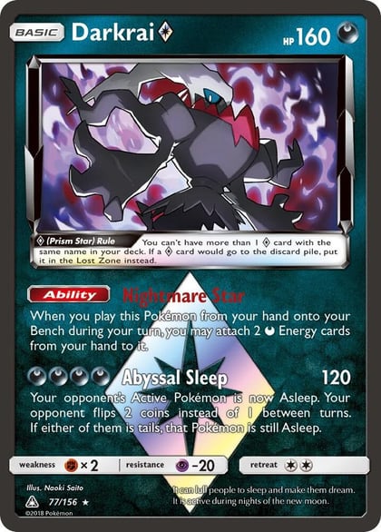 Darkrai Prism Star, SM - Ultra Prism 77/156